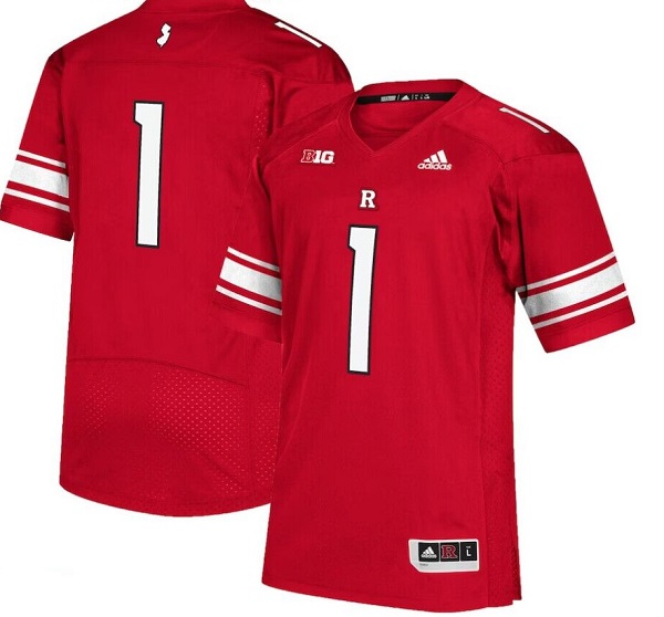 Men's Rutgers Scarlet Knights Customized Red Stitched Jersey